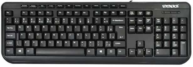 Teclado Satellite AK-833 USB - Black (Portugués)